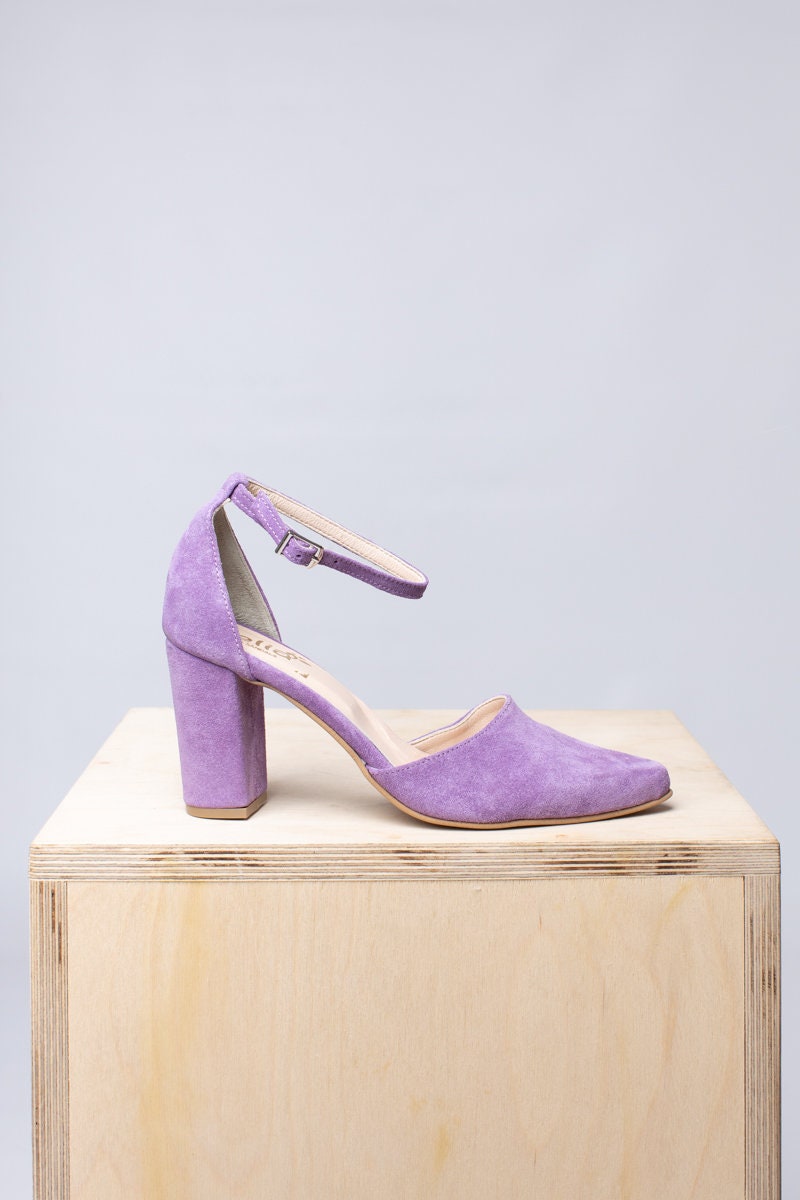 Lilac block deals heel shoes