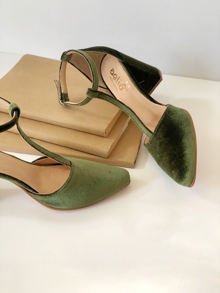 L.K. Bennett Classic Heels Olive Green Patent Leather Shoes Size EU 38 US  7.5 | eBay