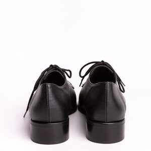 Black Oxford Woman Shoes// vegan version /Black vegan Leather Shoes/dance Shoes/Oxford flat Shoes/Flat Shoes/Black Leather Shoes/swing