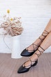 Lace up flat shoes ,handmade,leather shoes,black,made in Greece,genuine leather,woman shoes 