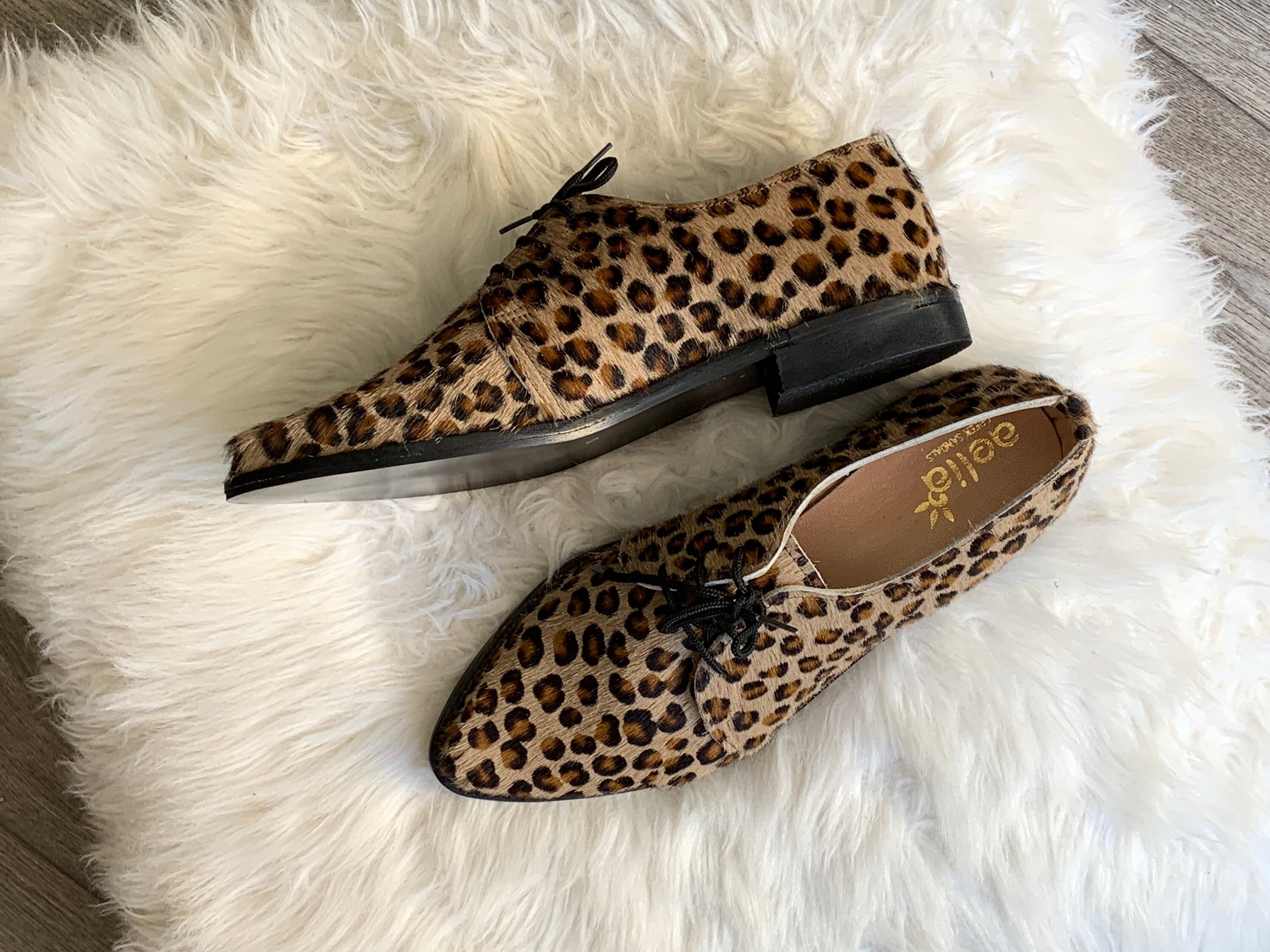 Leopard Animal Print Women Shoes Unique Leather Women Shoes Made In