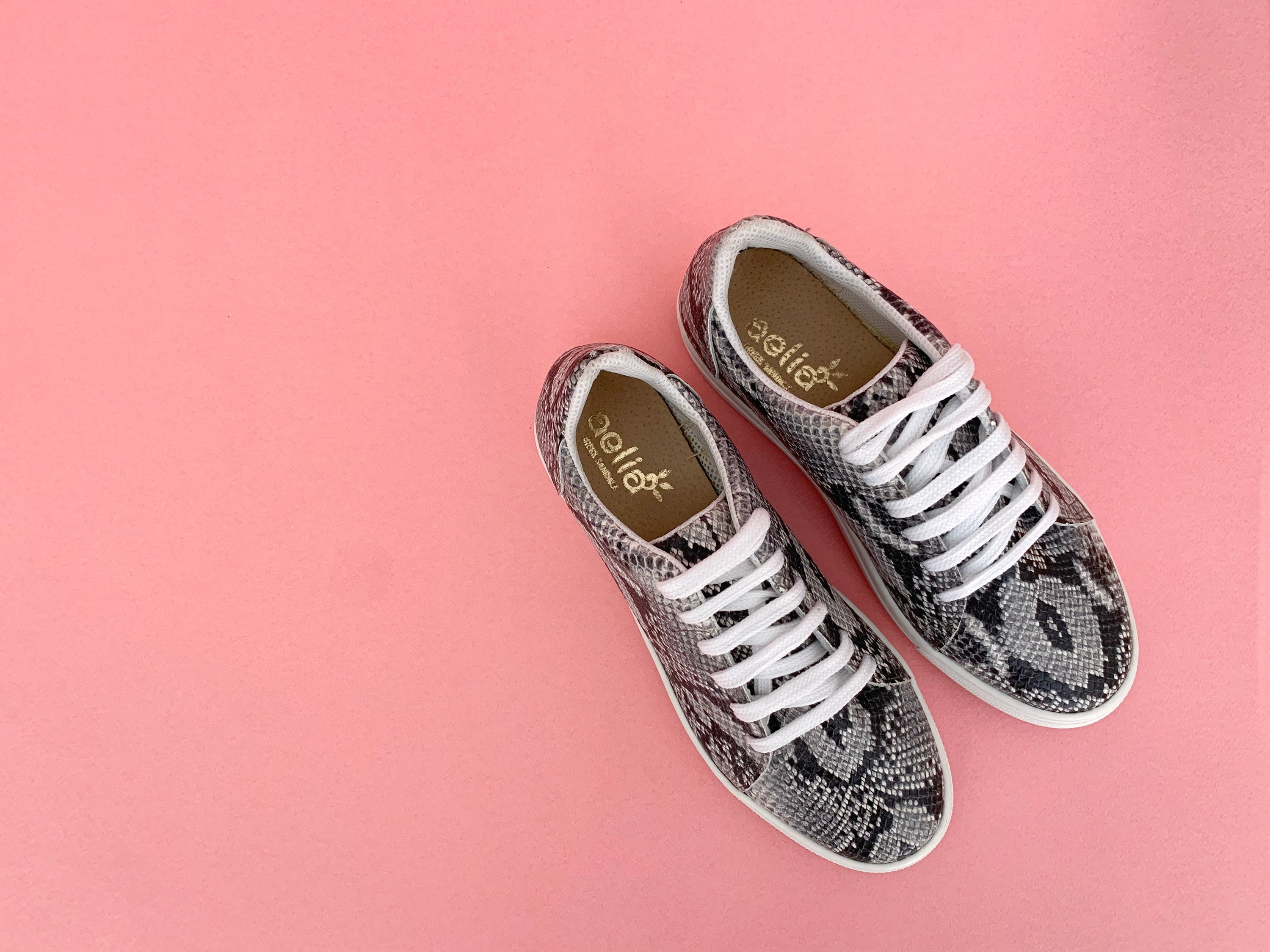 Snake print handmade Sneakers Shoes