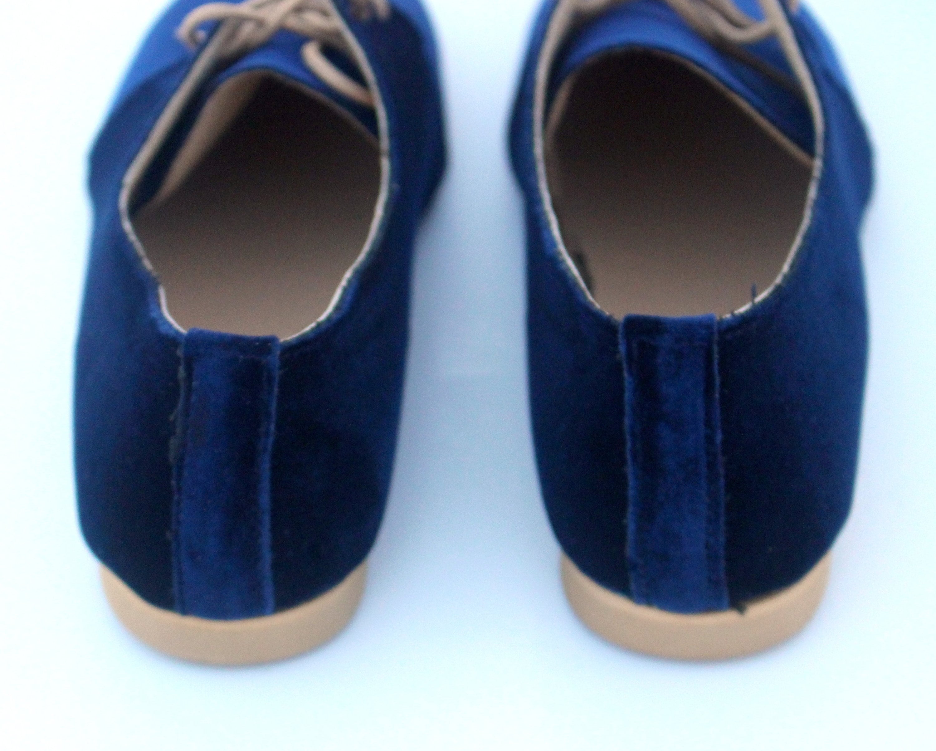 woman oxford velvet shoes