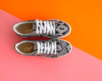 Snake print handmade Sneakers Shoes