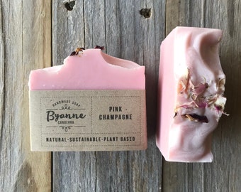 Pink Champagne Natural Handmade Soap Bar