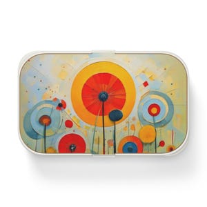 Colorful Bento Lunch Box for Creative Mealtime, Meal Prep Container, Unique School Lunch, Picnic Accessory, Food Storage Solution