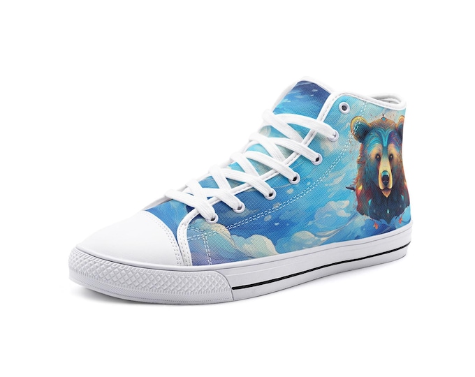 Featured listing image: Majestic Bear Unisex High Top Customize shoes