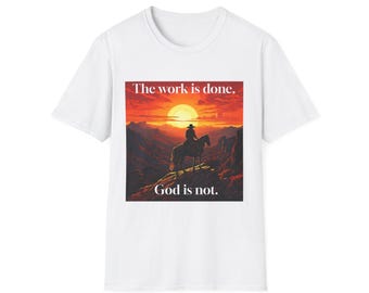 Cowboy Inspirational Unisex T-Shirt - Motivational Graphic Tee for Faith, Confidence, Gifts for Him and Her, Spiritual Wear