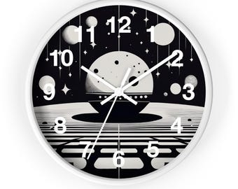 Cosmic Galaxy Wall Clock | Astronomical Decor for Space Lovers, Modern Home, Unique Gift for Kids, Classroom, or Space Parties