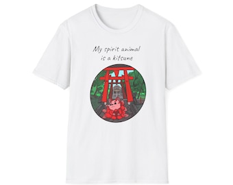 Kitsune is My Spirit Animal Unisex Softstyle T-Shirt or Graphic Tees