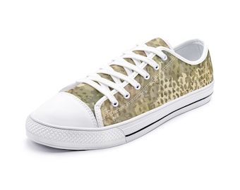 Blue Gill fishing shoes Unisex Low Top Canvas Shoes