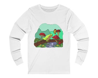 Frogs and Butterflies Unisex Jersey Long Sleeve Tee