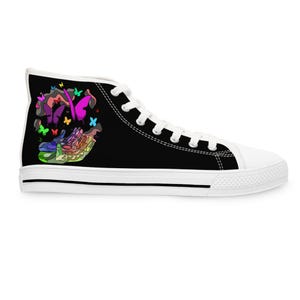 Women&#39;s High Top Sneakers similar to converses Butterflies