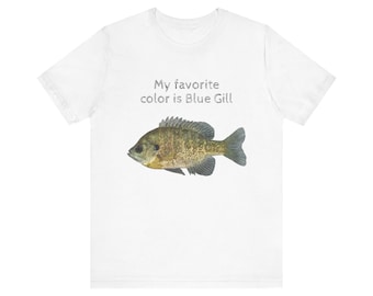Blue Gill Fisherman's Shirt Unisex Jersey Short Sleeve Graphic Tees or T-shirt