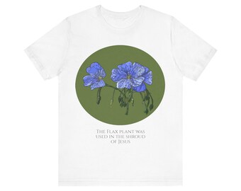 Flax Plant Linen of Jesus Unisex Jersey Short Sleeve Tee