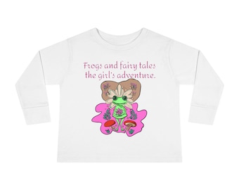 Female Frog Toddler Long Sleeve Tee