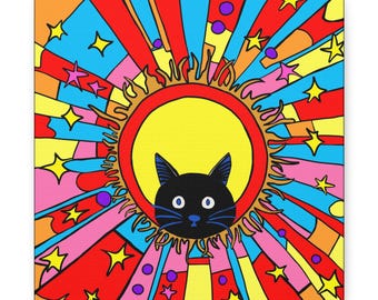Pop Art Cat Canvas Gallery Wraps