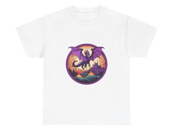 Purple Dragon Unisex Heavy Cotton Tee