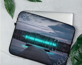 Laptop sleeve, Laptop case, Landscape, Quote, laptop accessories, Neon lights effect, 13"/ 15" inches, For all types of laptops.