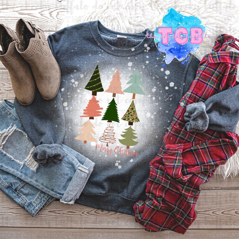 bleached christmas sweatshirt