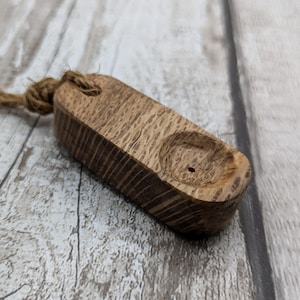 olive wood travel incense holder.