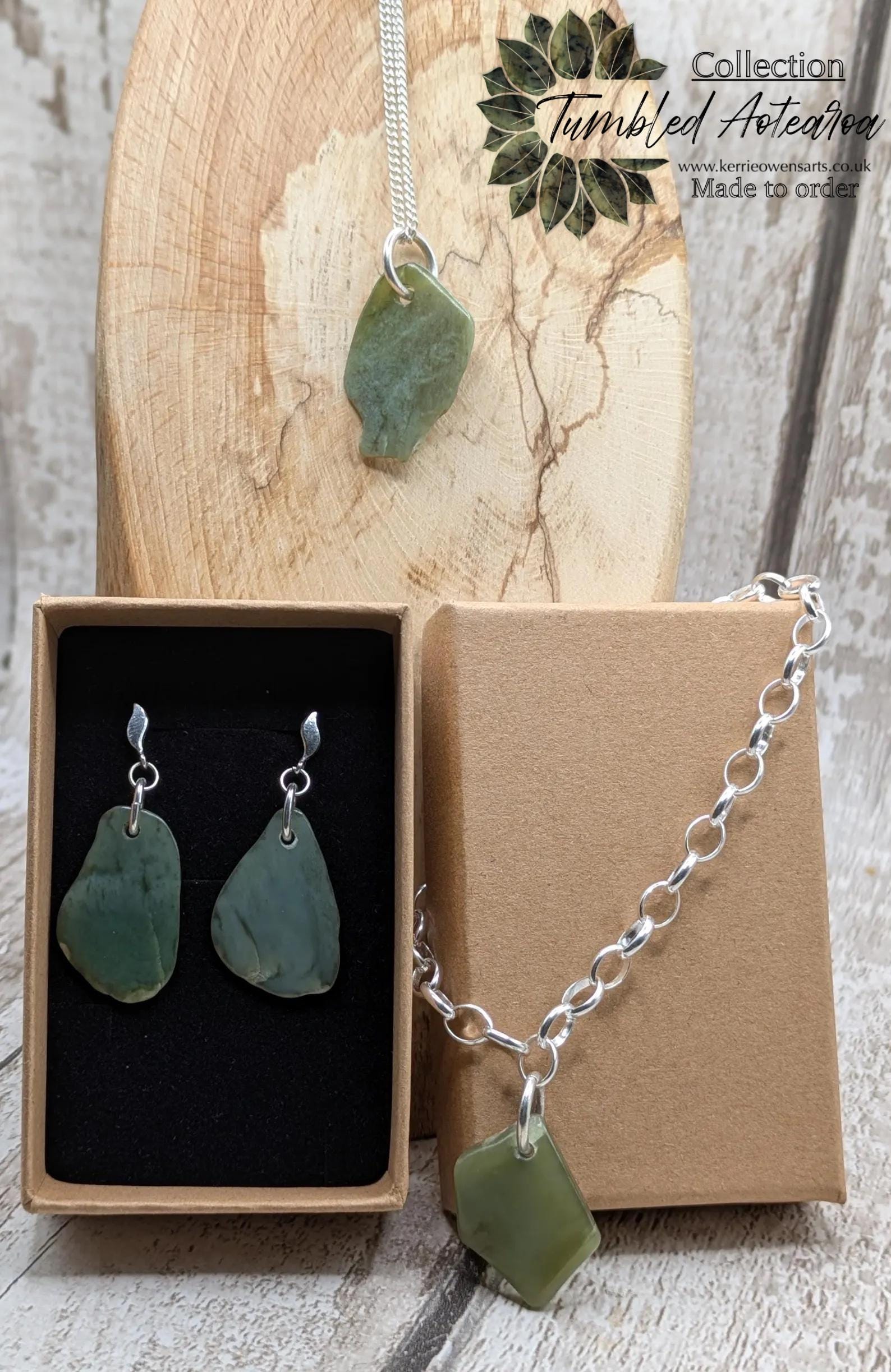 Made to order New Zealand Pounamu Jade Pendant on Sterling Silver