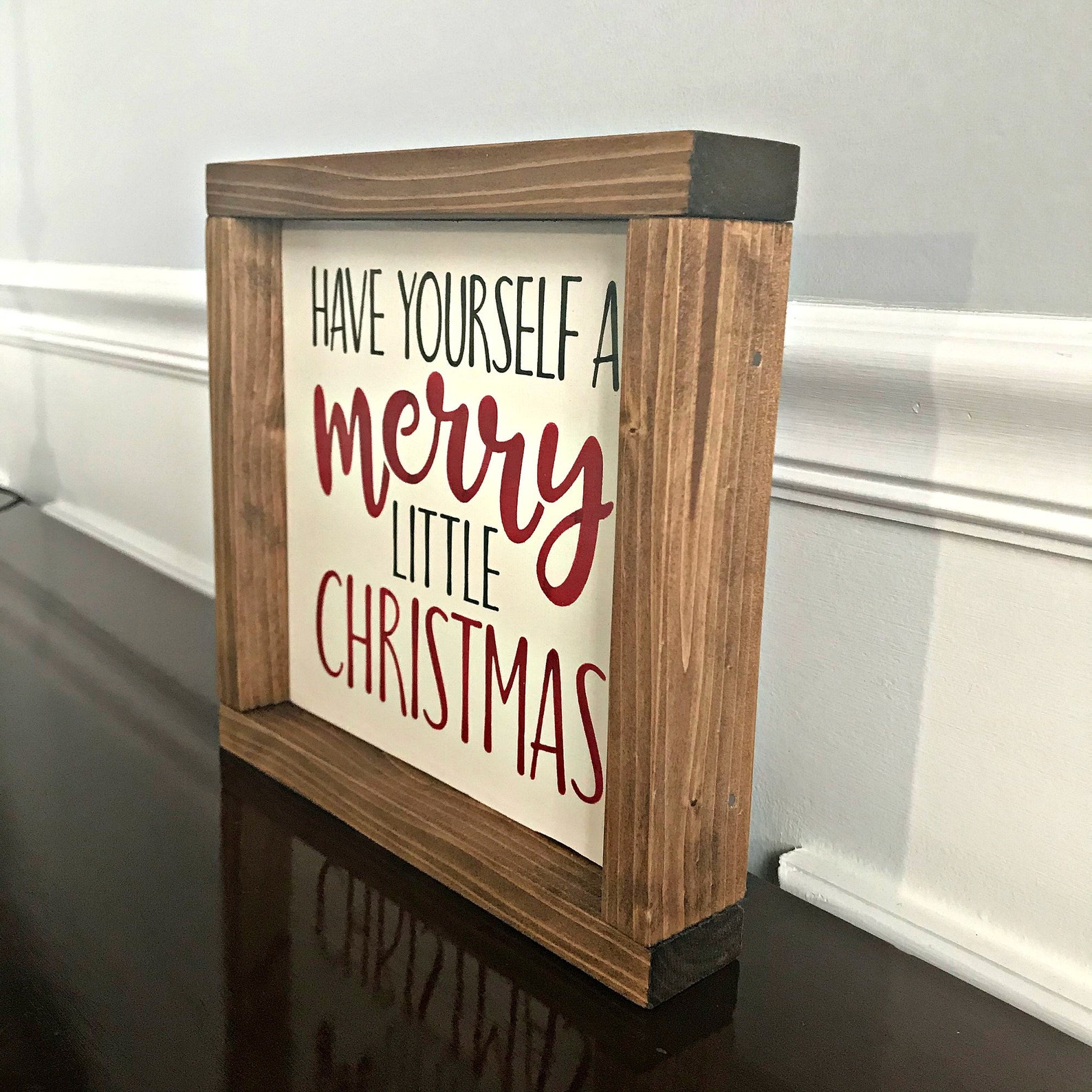 Have Yourself A Merry Little Christmas Framed Wood Sign - Etsy