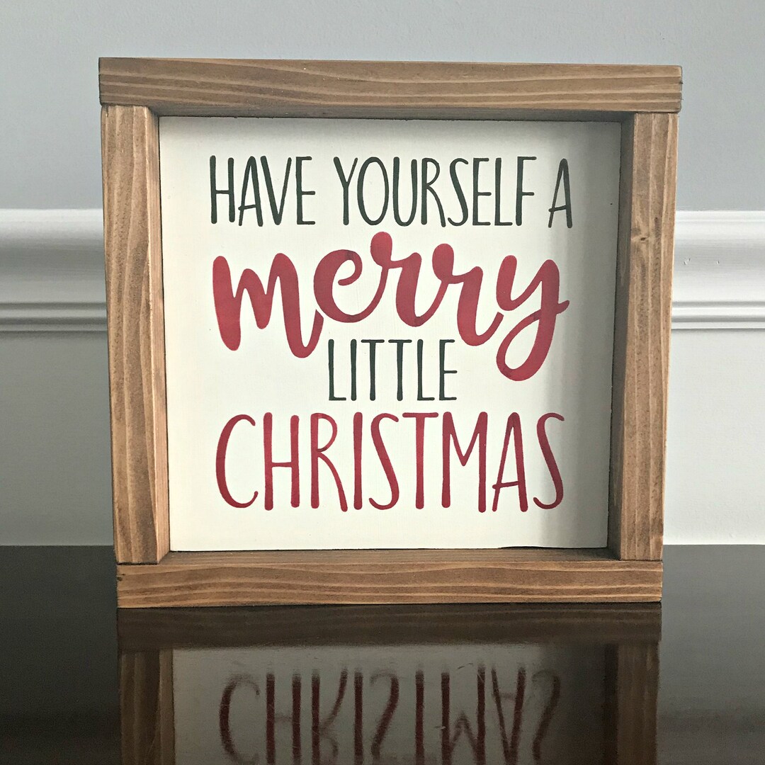 Have Yourself A Merry Little Christmas Framed Wood Sign - Etsy