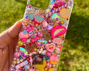 Custom iPhone Junk  Case, Personalized Charm Case, Kawaii Charms, Trendy Android Phone Cover