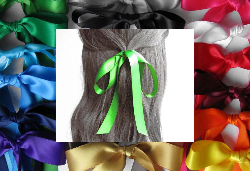 HAIR RIBBON7/8 Satin Hair Ribbons 36 LongHair Etsy