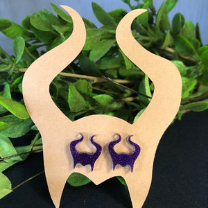 Maleficent Inspired Resin Earrings