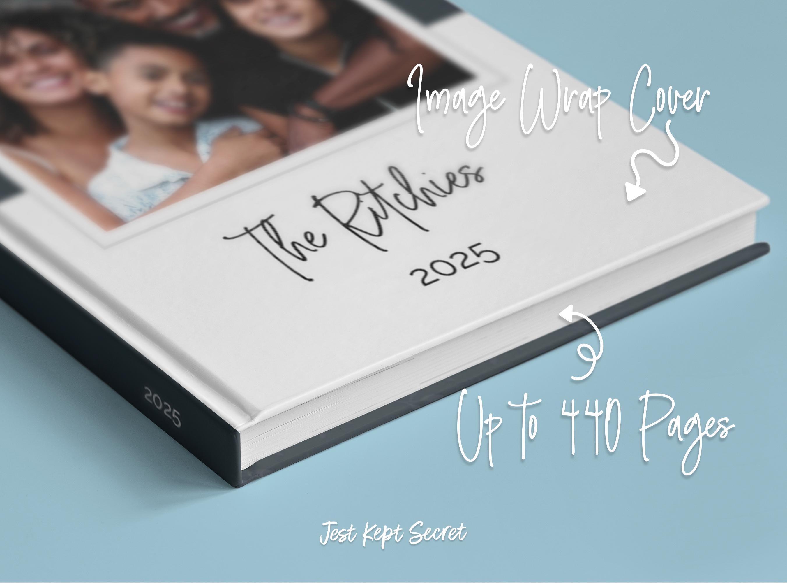 Bookwright Lettering Blue Leaves 8x10 Standard Portrait Photo Book Template for Blurb ...