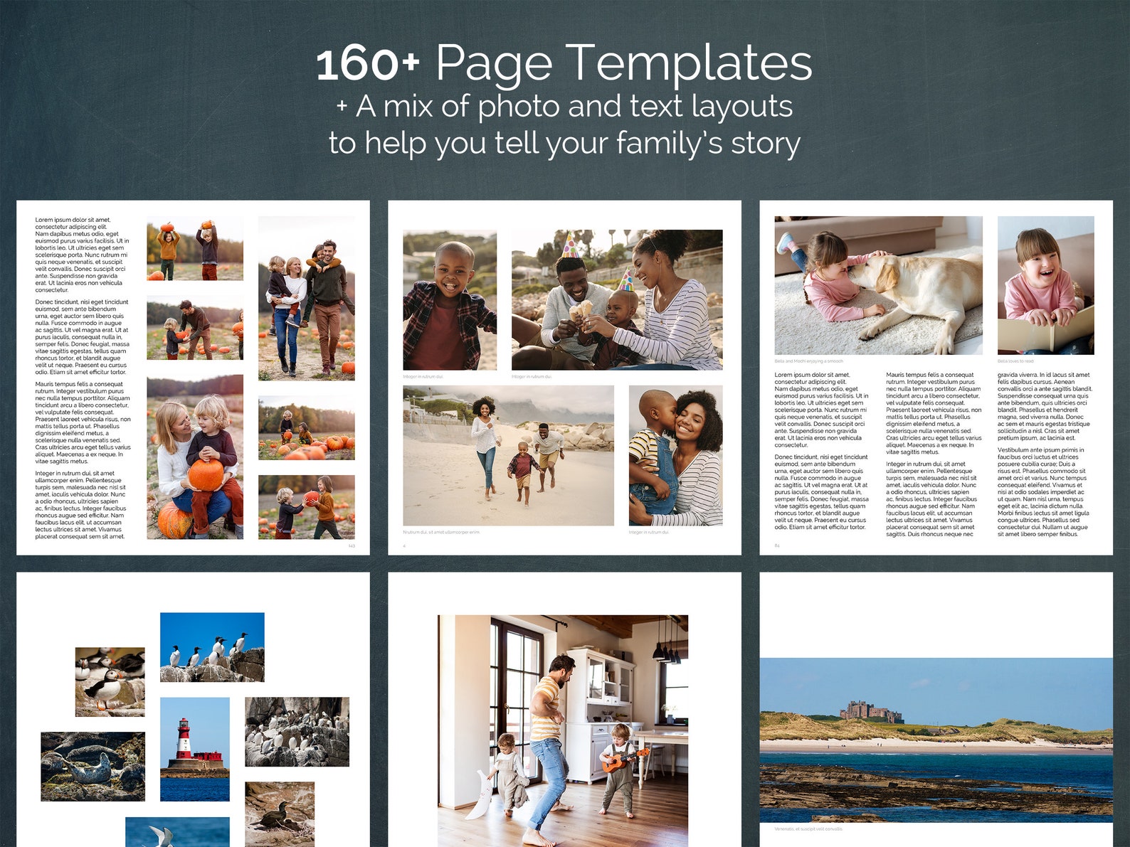 Art Deco 12x12 Family Yearbook Photobook Album Template Etsy