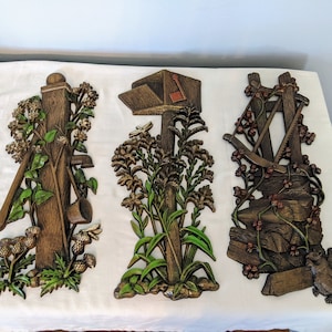 3er Set von Burwood Produkte Country Wandschilder