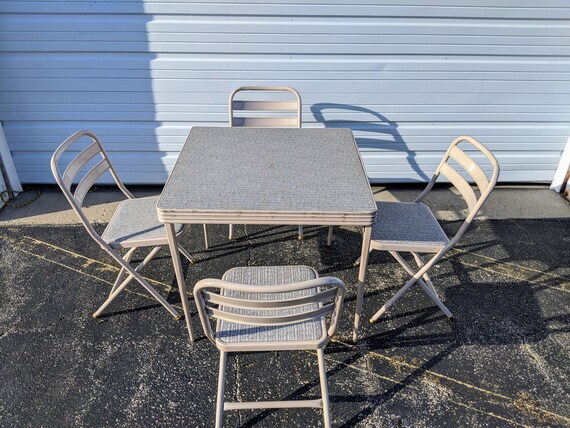 folding card table set