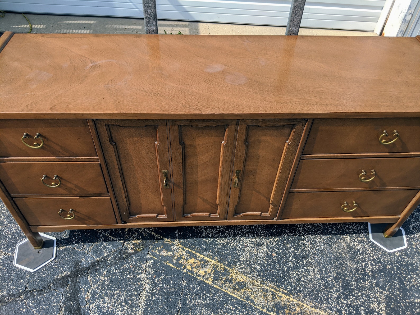 Broyhill Premier Walnut Nine Drawer Dresser With Mirror - Etsy