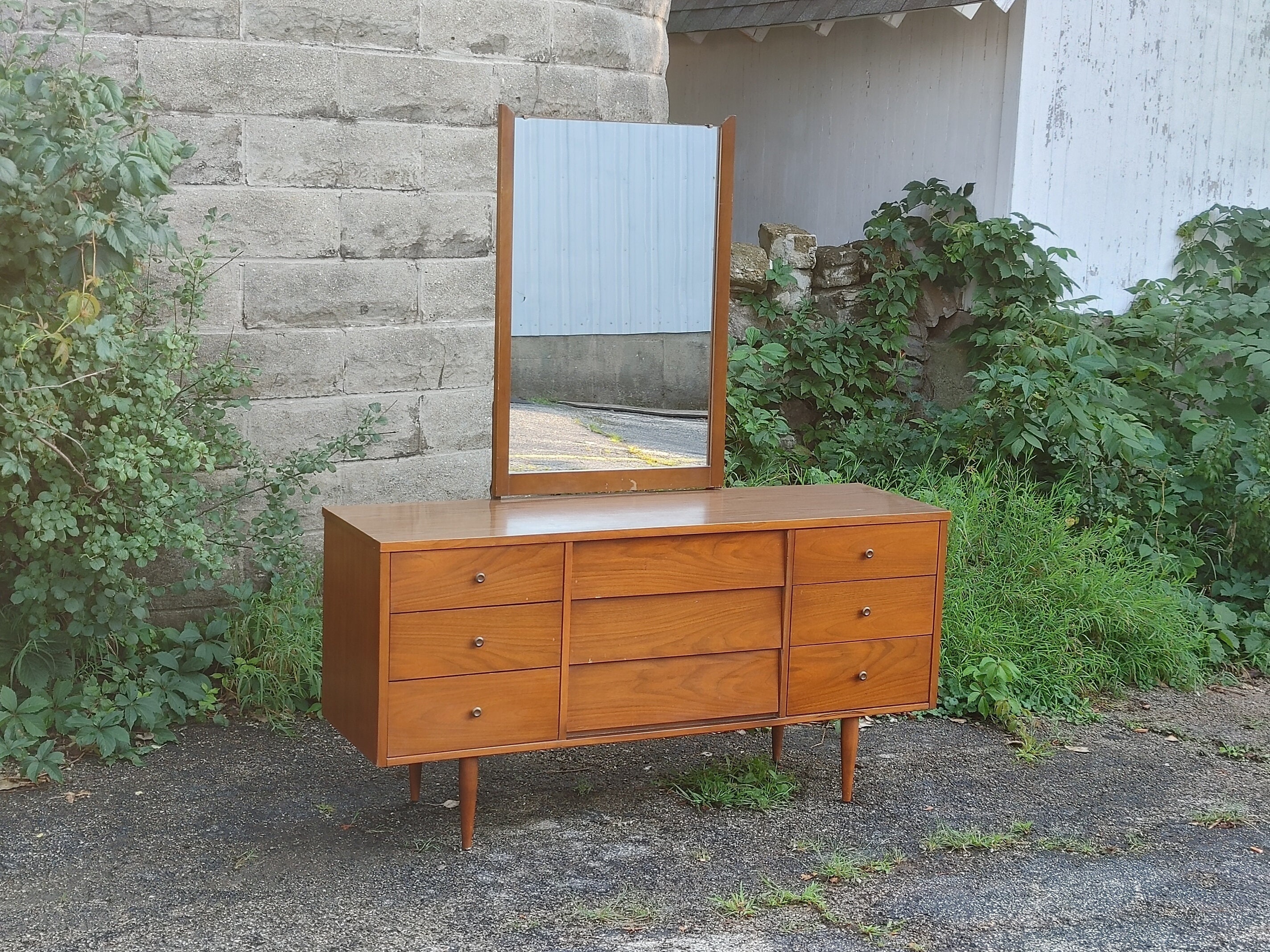 Stanley Walnut Desk w/ Formica Top – Atomic Furnishing & Design