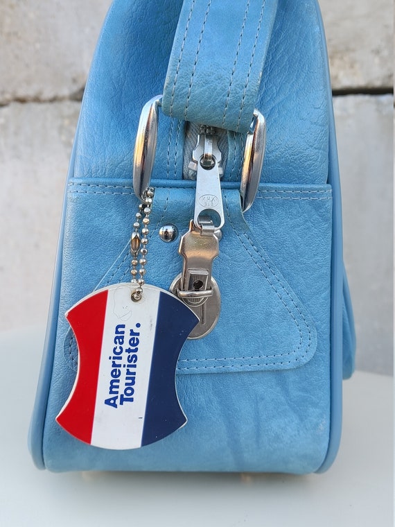 New AMERICAN TOURISTER Travel Flight Shoulder Bag Navy Blue 
