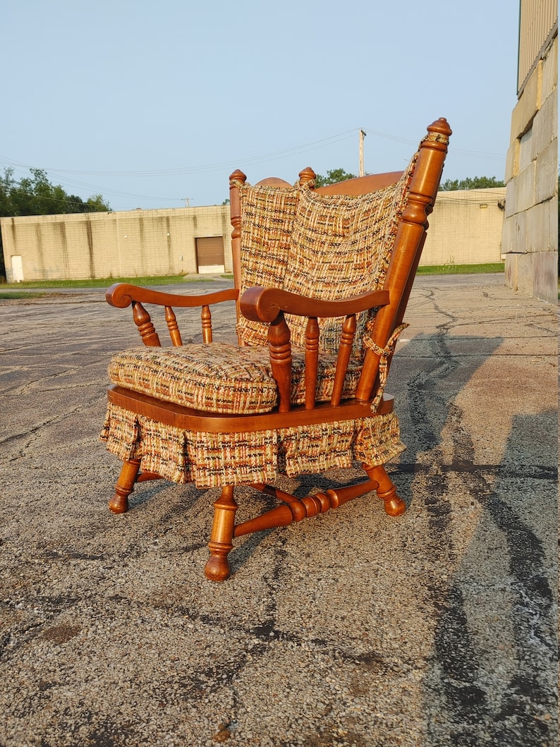 Tell City Chair Co. Maple Rocking Chair Sturdy Colonial Etsy