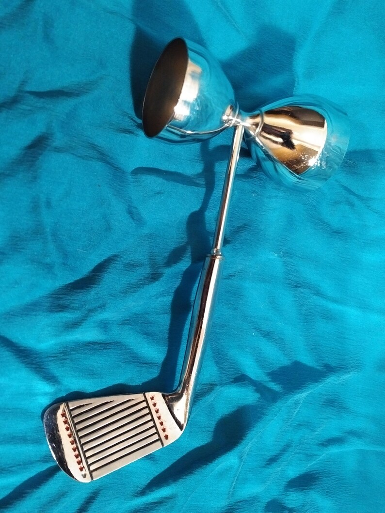 Vintage Golf Club Jigger Bar Measure Stainless Steel Etsy