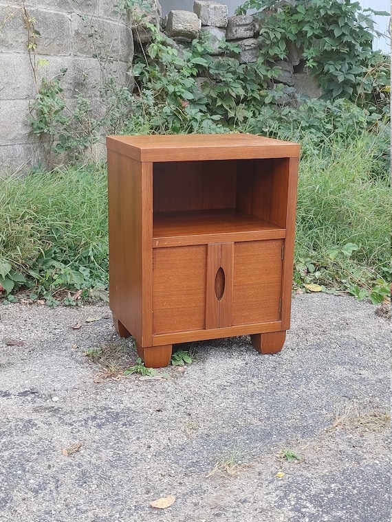 Vintage teak nightstands deals