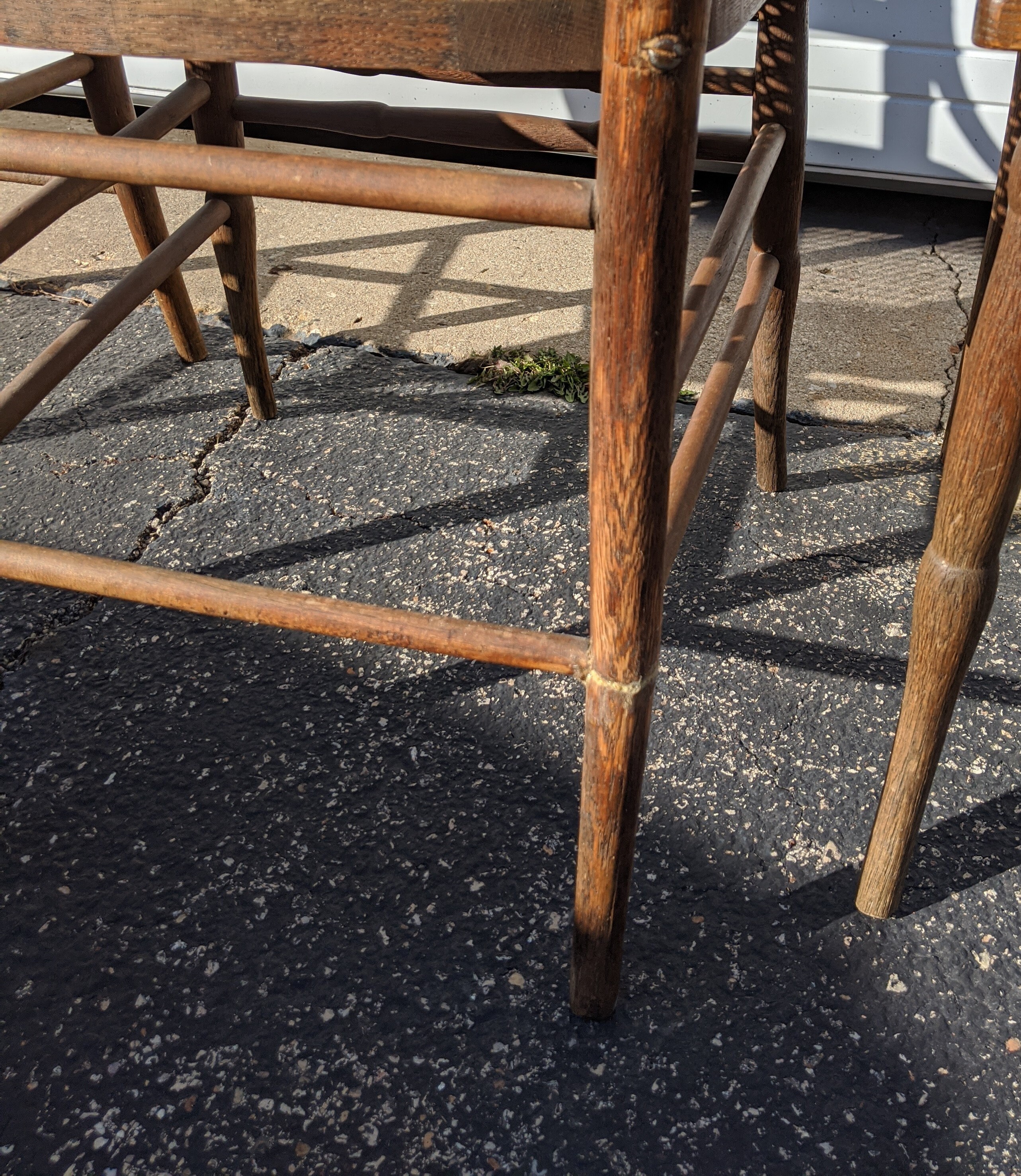 Sillas antiguas de comedor de roble con asientos de latas de | Etsy
