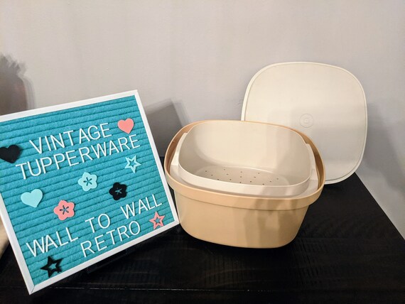 325⚜️ Ancienne Passoire Tupperware en Plastique Diamètre 24 Cm Vintage