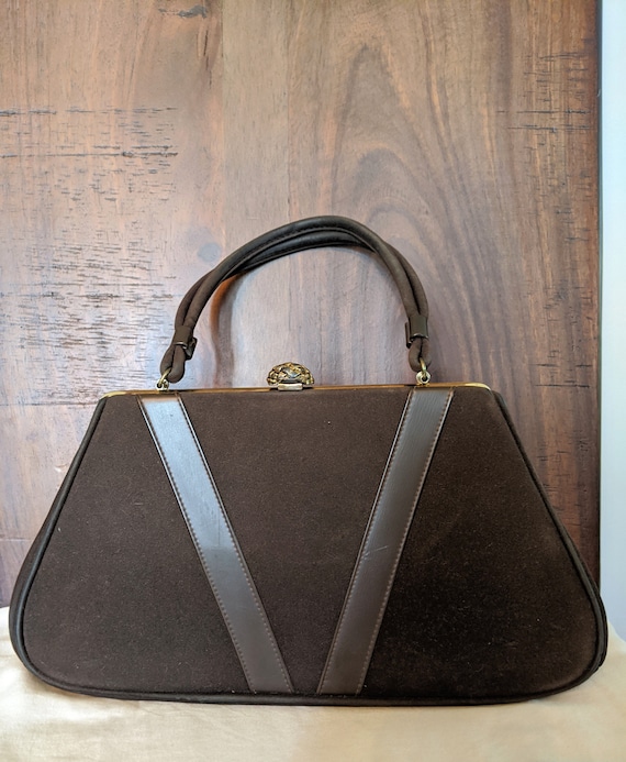 Faux suede handbag sale