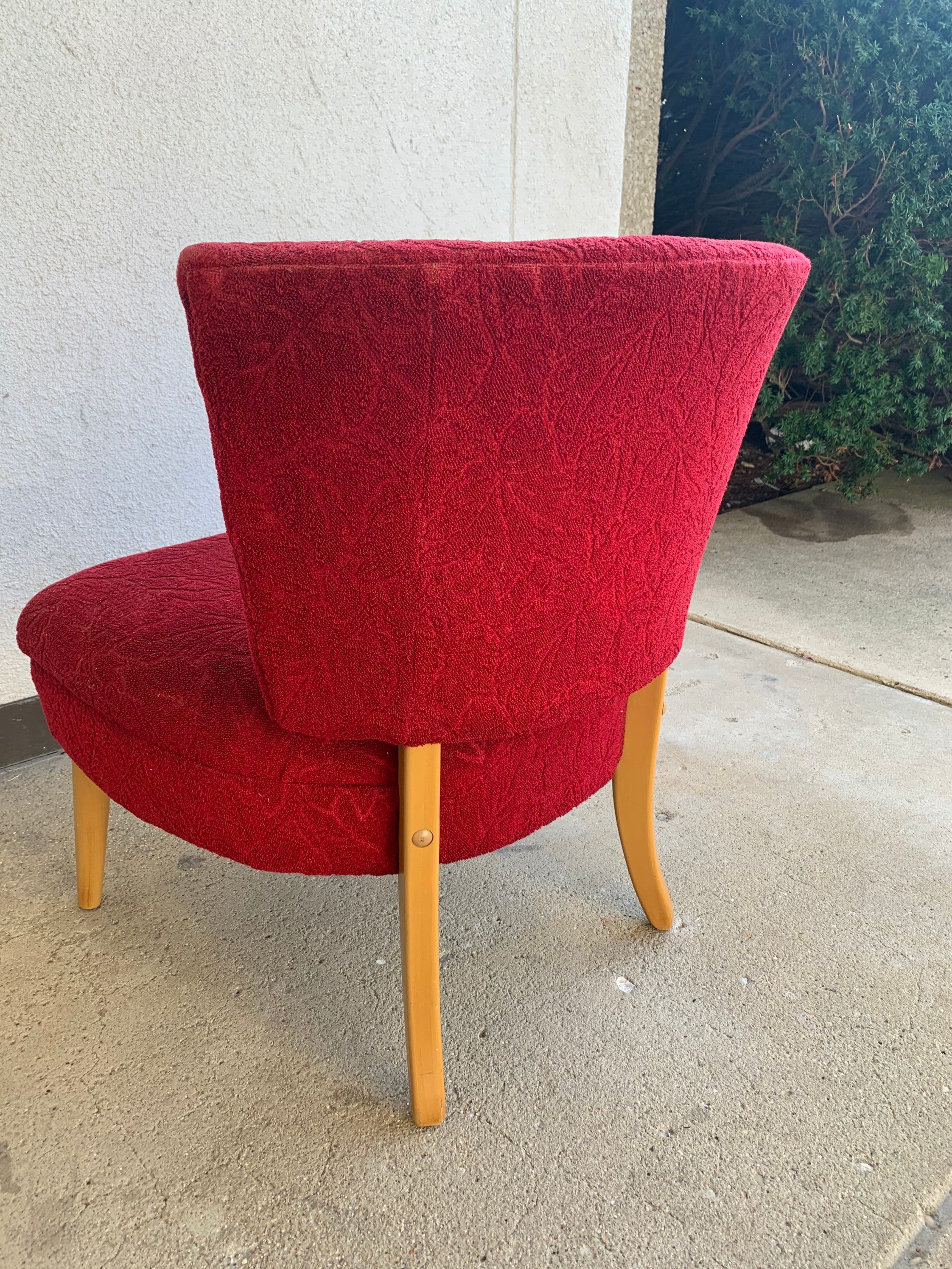 Red 2024 slipper chair