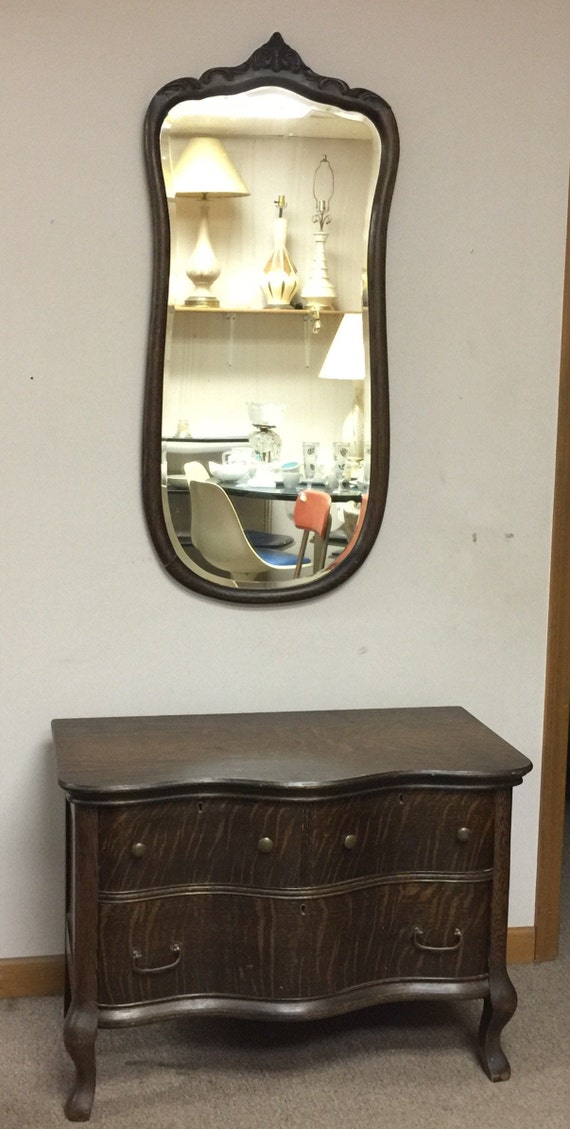 Antique tiger oak dresser with mirror online