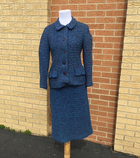 Blue Crochet Suit Christele Ann Murrell Beth Fritz