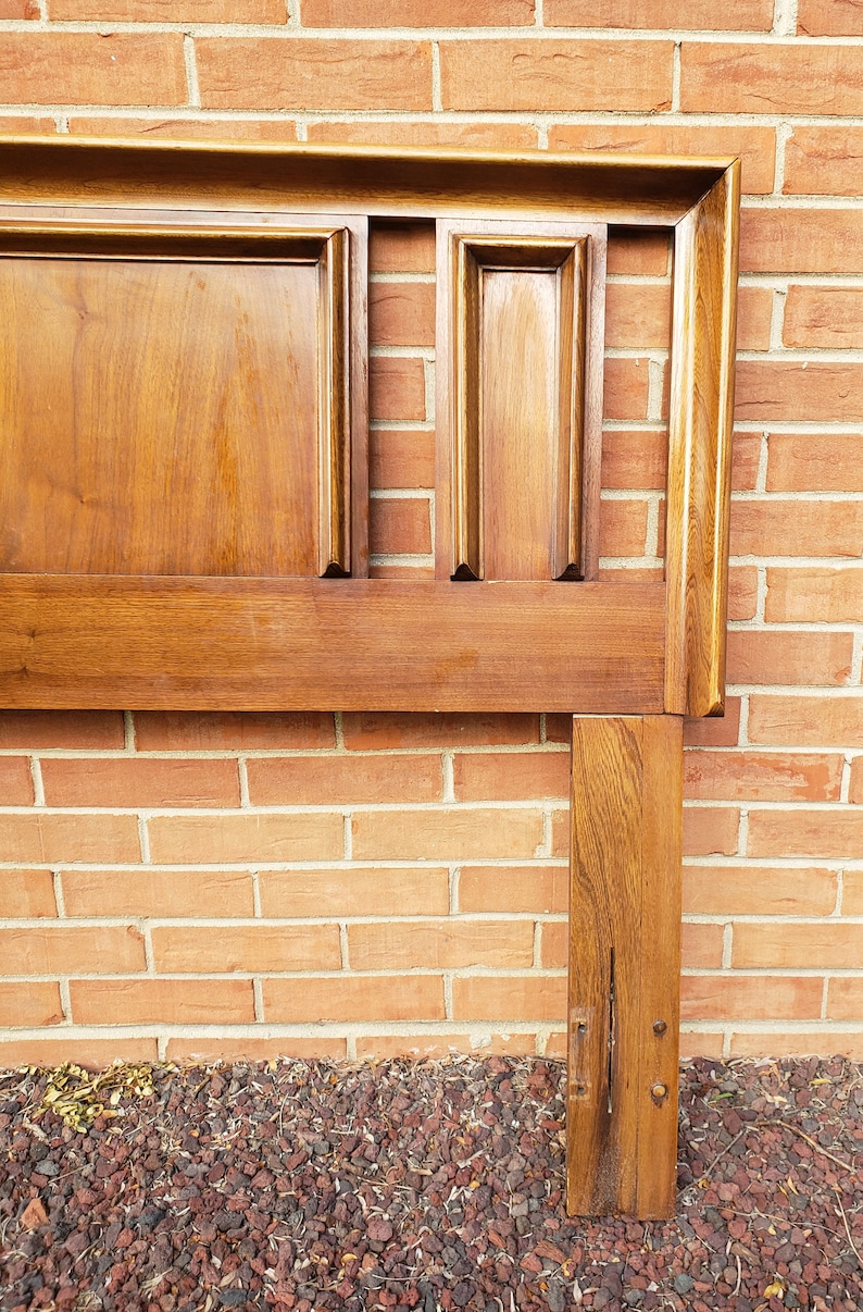 Vintage Walnut Headboard Mid Century Modern Queen Headboard Etsy Ireland