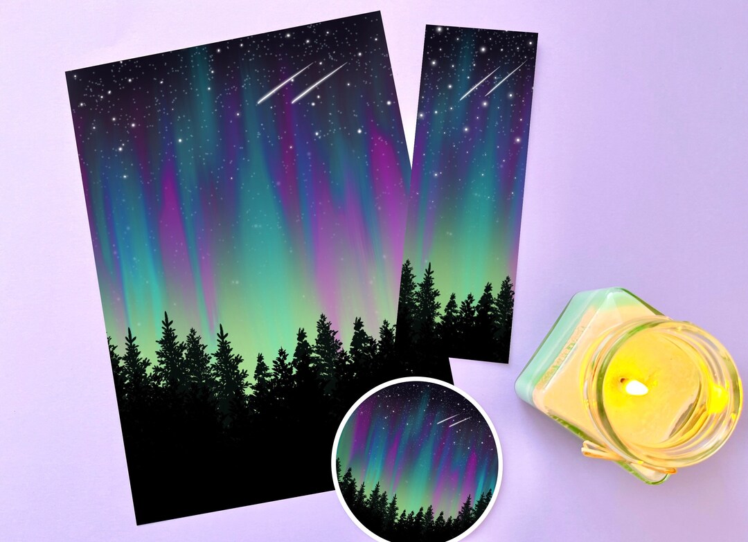 Northern Lights Gift Set Bundle Book Lover Gifts Gift Ideas Etsy