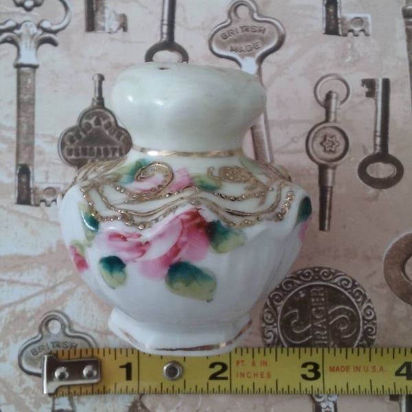 Vintage Porcelain Floral Hat Pin Holder (RARE)